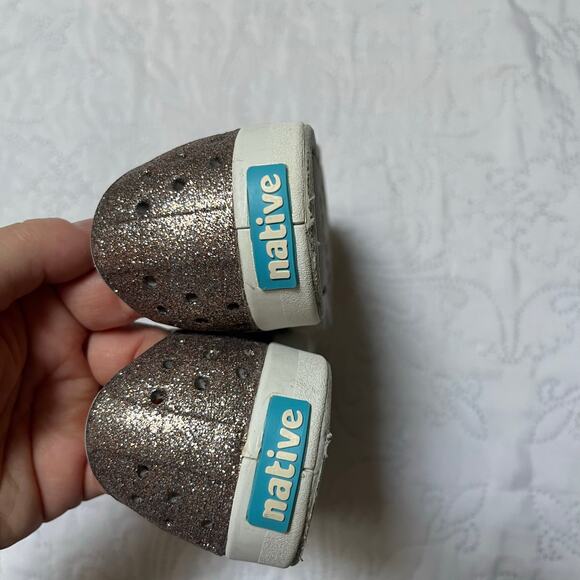 Native Jefferson Bling Glitter Sneakers Size 11 - Picture 8 of 9
